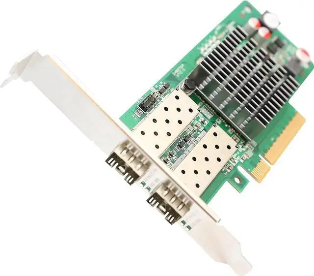 Alt view image 4 of 6 - 2 Port SFP+ 10 Gigabit Pci-E X8 NIC Network Card Intel Chipset