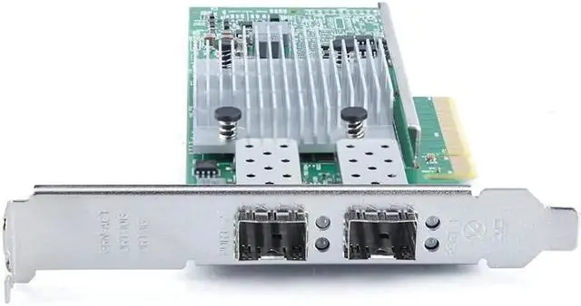 Alt view image 3 of 5 - 10GbE SFP+ NIC Network Adapter Card, Dual SFP+ Ports, with Broadcom BCM57810S Controller, PCI-E X 8, PCI Express LAN Card, Fiber to Ethernet Server Adapter Support Windows Server/Windows/Linux/VMware