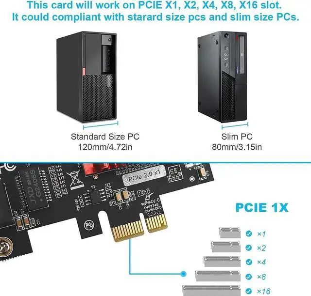 Alt view image 5 of 7 - Dual-Port PCIe Gigabit Network Card 1000M PCI Express Ethernet Adapter with Intel 82575/82576 Two Ports LAN NIC Card for Support PXE for Windows/Windows Server/Linux/Freebsd/DOS with Low Profile