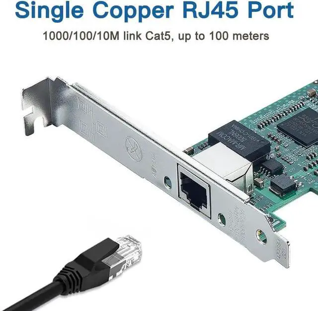 Alt view image 4 of 6 - Gigabit PCIe NIC with Dell Broadcom BCM5751 Chip, 1Gb Network Card Compare to Broadcom BCM5751-T1 NIC, Single RJ45 Ports, PCI-E X1, Ethernet Card with Low Profile for Windows/Windows Server/Linux
