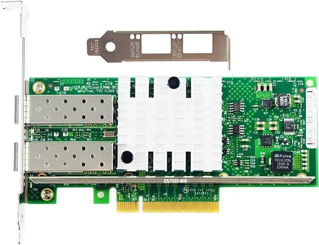 Alt view image 5 of 5 - 10Gb PCI-E X8 X16 Network Card 10 Gigabit SFP+ Port Ethernet Fiber NIC Card Support Windows Server, Win 7/8/10/Visa, Linux, VMware (Dual SFP+ Ports)