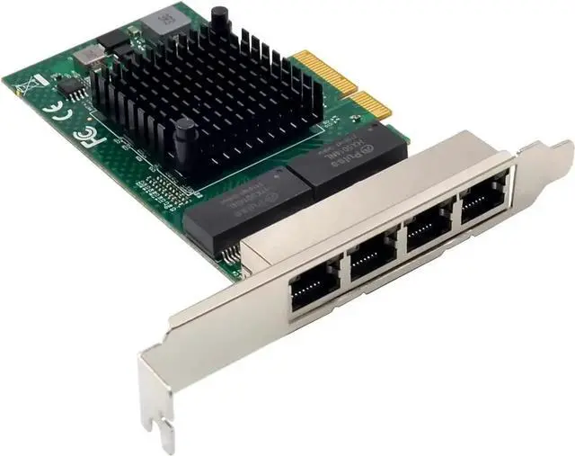 Alt view image 4 of 7 - Quad-Port PCIe Gigabit Ethernet Server Adapter with NetXtreme? BCM5719 Chipset PCI Express 1000M Network LAN Card for Windows Server Linux Ubuntu VMware (BCM5719-4P)