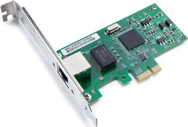 Main image of 10/100/1000Mbps Gigabit Ethernet Network Interface Card (NIC) Single Copper RJ-45 Port, with Intel(R) 82573 Chip, PCIe X1, Support Windows Server/Freebsd/VMware/SLSE