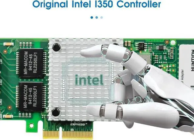 Alt view image 6 of 7 - Gigabit Network Card, 10/100/1000Mbps Dual-Ports RJ45 Copper Ethernet Adapter, with Intel I350 Chip, PCI-Express X4 NIC Support Windows Server/Linux/VMware,Compare to Intel I350-AM2/Intel I350-T2