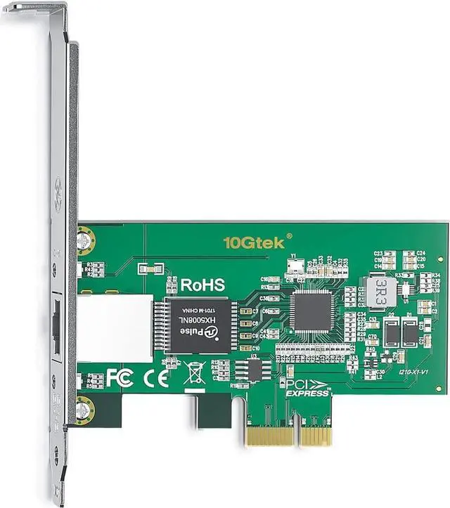 Alt view image 2 of 4 - 10/100/1000Mbps Gigabit Ethernet Network Interface Card (NIC) for Intel I210 Chip, Single Copper RJ45 Port, PCIE 2.1 X1, Compare to Intel I210-T1, Support Windows/Windows Server/Linux