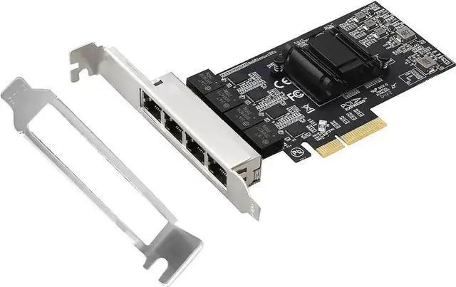 Main image of Quad-Port 2.5GBase-T PCIe Network Adapter RTL8125B 2500/1000/100Mbps PCI Express Gigabit Ethernet Card RJ45 LAN Controller Support PXE for Windows/Linux/MAC with Low Profile