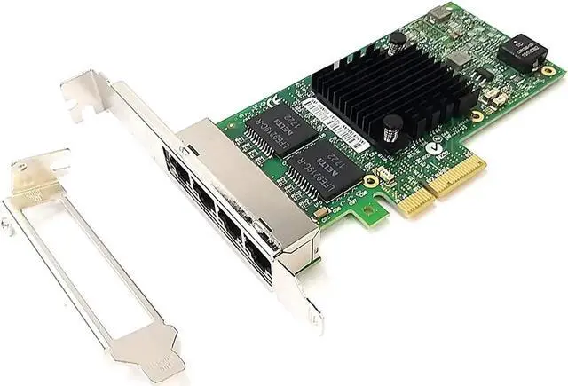 Main image of 4 Port RJ-45 10/100/1000Mbps PCI-Express x 4 Gigabit Ethernet Server Adapter 4 Port Network Interface Controller Card for I350AM4 Chipset, Compare to Intel I350-T4
