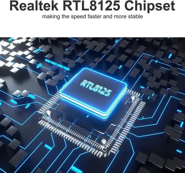 Alt view image 6 of 7 - 100M/1000M/2.5G Gigabit Ethernet Network Interface Card (NIC) Single Copper RJ45 Port, with Realtek RTL8125 Chip, PCIE X1, Support Windows Server/Ubuntu/Centos/Debian