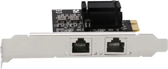 Alt view image 2 of 6 - Gigabit Dual Port Network Card 2*RJ45 LAN Port 10/100/1000/2500Mbps 2.5G Ethernet Controller Support for Desktop 8125BG Chip ESXi PXE Diskless Boot/Soft Routing