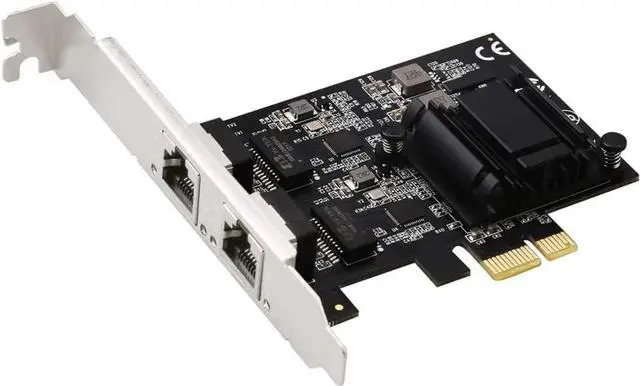 Main image of Gigabit Dual Port Network Card 2*RJ45 LAN Port 10/100/1000/2500Mbps 2.5G Ethernet Controller Support for Desktop 8125BG Chip ESXi PXE Diskless Boot/Soft Routing