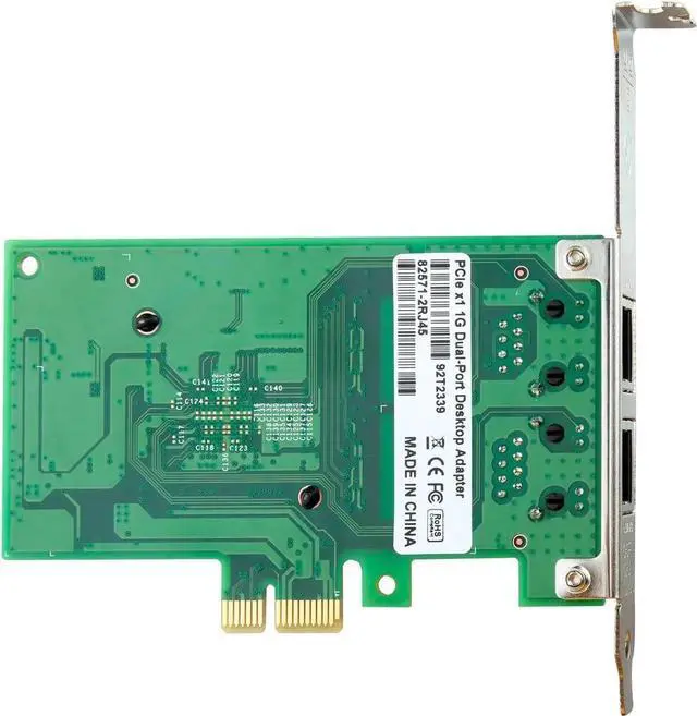 Alt view image 3 of 5 - 1.25G Gigabit Ethernet Server Adapter Network Card, with Intel 82571 Controller, Dual RJ45 Ports, Support Windows/Centos/RHEL/Ubuntu/Debian/Freebsd/VMware