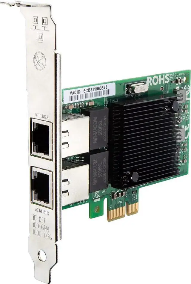 Alt view image 4 of 5 - 1.25G Gigabit Ethernet Server Adapter Network Card, with Intel 82571 Controller, Dual RJ45 Ports, Support Windows/Centos/RHEL/Ubuntu/Debian/Freebsd/VMware