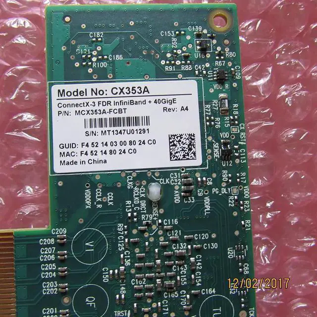 Alt view image 2 of 4 - Mellanox Technologies MCX353A-FCBT Connect-3 Virtual Protocol Interconnect Adapter Card Single Port QSFP FDR InfiniBand 40 Gigabit