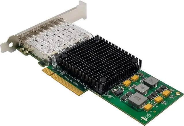 Alt view image 5 of 7 - 10Gb PCI-e 3.0 X8 NIC Network Card,Quad- SFP+ Port, with Broadcom BCM57840 Controller, PCI Express Ethernet LAN Adapter Support Windows Server/Linux/VMware