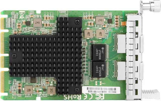 Alt view image 2 of 6 - 10GbE OCP3.0 NIC for X710-T2L OCP3.0, 2.5GbE/5GbE/10GbE Copper Dual RJ45 Ports, with X710-AT2 Chip,10Gb OCP3.0 SFF Ethernet Adapter Support Windows/Linux/VMware