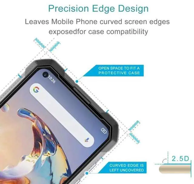 Alt view image 3 of 6 - 0.26mm 9H 2.5D Tempered Glass Film For Unihertz TANK / TANK 2 / 3