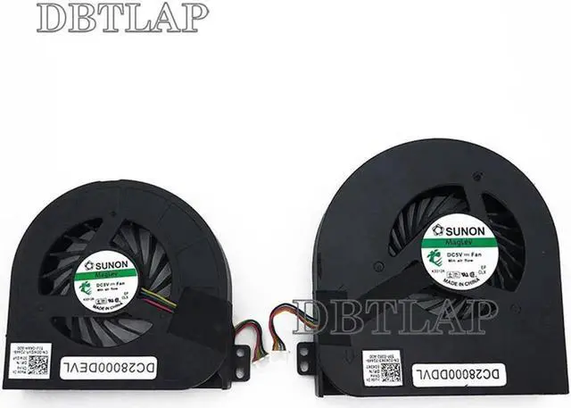 Alt view image 4 of 6 - CPU + GPU Video Fan for DELL Precision M4800 Laptop Fan BATA0715R5ML PN01 DC28000DEVL 00WGVF BATA0815R5H PN02 DC28000DDVL 02K3K7