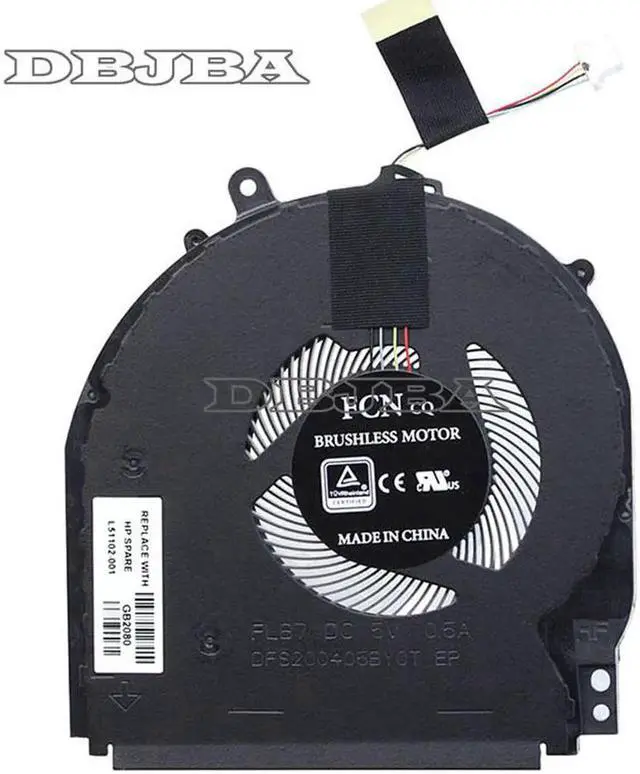 Main image of Fan For HP 14-DH 14M-DH 15-DQ 14T-DH000 14T-DH100 14-DH0007CA 14-DH0008CA 14-DH0013NR 14-DH1008CA 14M-DH0001DX 14M-DH1001DX 14M-DH1003DX CPU Cooling Fan