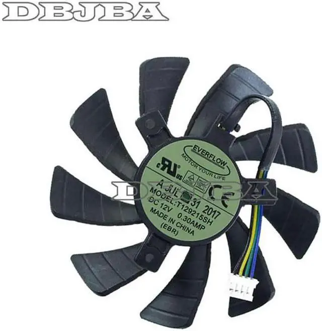 Main image of T129215SH DC12V 4PIN Graphic Card Cooling Fan For Zotac GeForce GTX 1060 3GB itx min