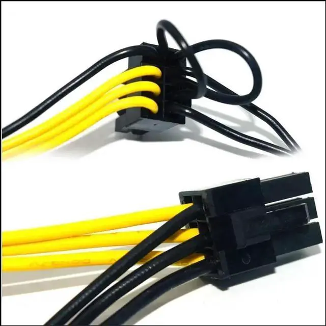 Main image of 50cm 6 Pin To 8 Pin (6 + 2) PCI - E GPU Power Cable For Graphics Cards Breakout Board Mijnbouw Server