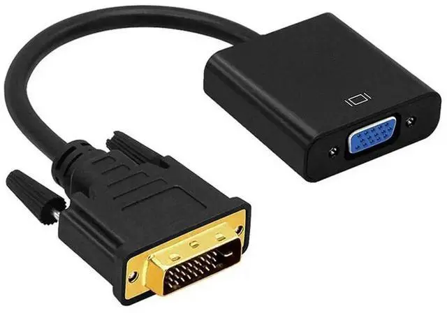 Main image of Full HD 1080P 24+1 25Pin Male to 15Pin Female DVI - D to VGA Cable Converter for PC Computer HDTV Monitor Display