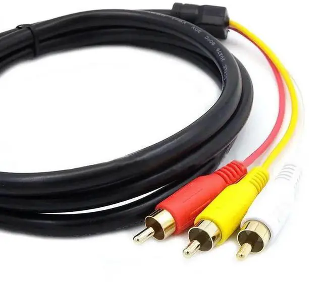 Alt view image 3 of 3 - 1080P HDMI-Compatible Male S-Video To 3 RCA AV Audio Cable W/SCART To 3 RCA Phono Adapter