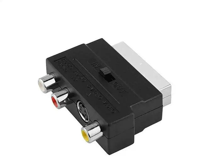 Alt view image 2 of 3 - 1080P HDMI-Compatible Male S-Video To 3 RCA AV Audio Cable W/SCART To 3 RCA Phono Adapter