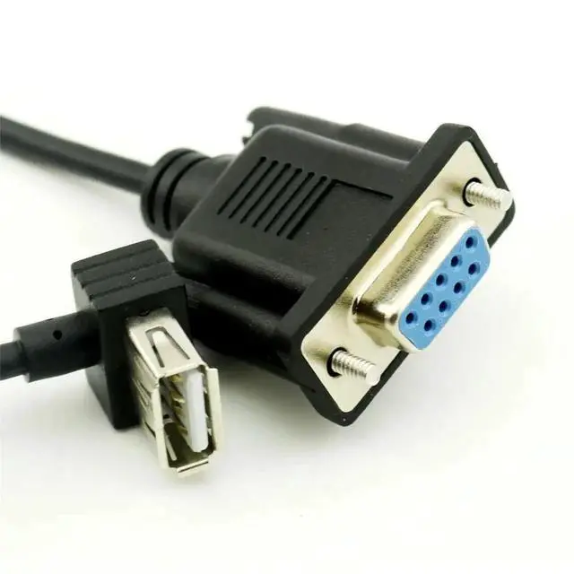 Alt view image 2 of 4 - 1pc RS232 DB9 Female to USB 2.0 A Female Serial Cable Adapter Converter 8" Inch 25cm