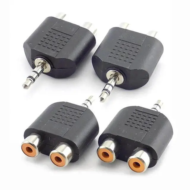 Alt view image 3 of 3 - 3.5 mm Jack Stereo AUX male to 2 RCA Female Audio Cable Adapter for Computer Speaker Earphone Headphone Y Splitter Connector L19