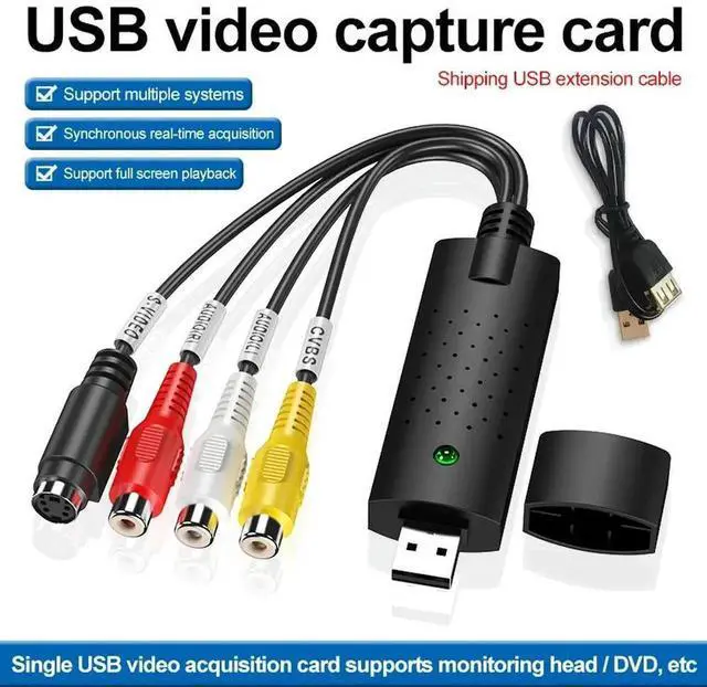 Main image of USB 2.0 to RCA Video Capture Converter USB Audio Video Capture Card Adapter with USB Cable For TV DVD VHS Capture Device