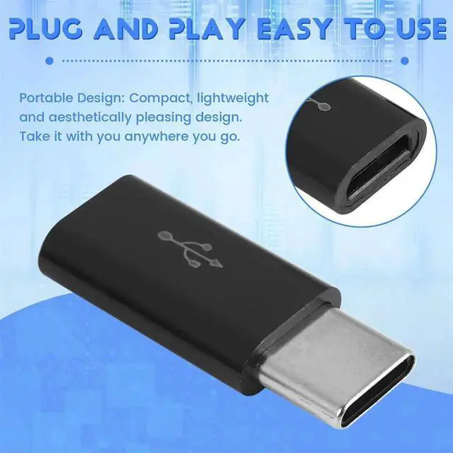 Main image of Micro-USB To Usb C Adapter, Mini To Typec Charging Adapter, Usb Type C Adapter Conversion Connector with Resistor