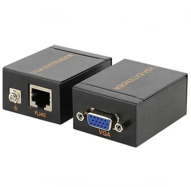 Alt view image 3 of 3 - VGA Extender 60m 30m 20m 15m 10M Monitor Vga To Rj45 Network Cable CAT6 Signal Transmitter