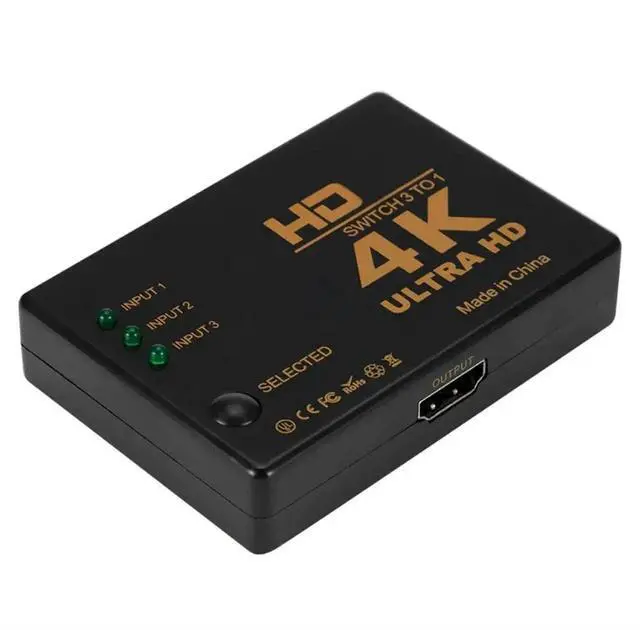 Main image of 4K Switcher 3 In 1 Out HDMI-compatible Switch Full HD 1080P Video Cable Splitter 1x3 Hub Adapter Converter For TV Box HDTV PC