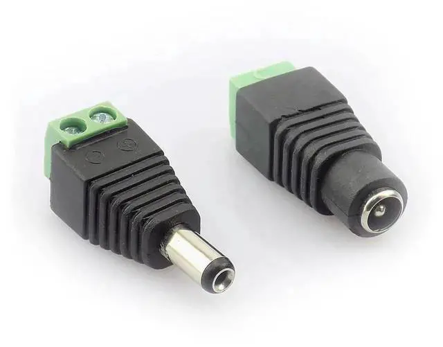 Alt view image 2 of 3 - 1 Pair DC Male Female Jack Plug Connector 2.1x5.5 mm Power Supply Adapter BNC for CCTV Camera LED Strip Lamp Lighting Lights