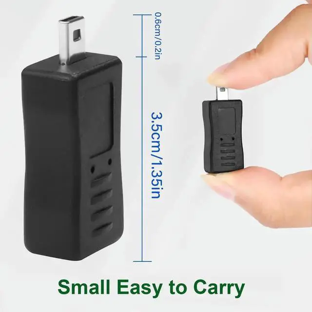 Alt view image 2 of 4 - 1pc Mini USB 8 Pin Male to USB Type C Female Convertor Adapter Connector Power Charge Data Sync for MP3 Digital Camera