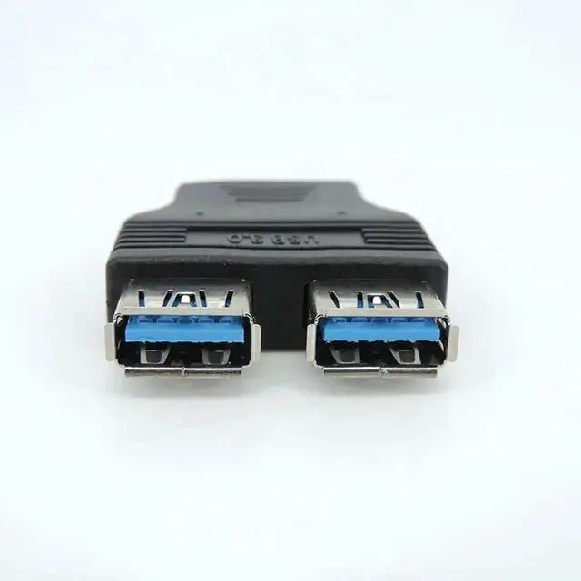 Alt view image 3 of 3 - Dual Port USB 3.0 to Motherboard Mainboard Internal 20pin Header Adapter 20-pins to 2 X USB A Female L1