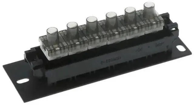 Alt view image 2 of 3 - 6 Port CAT6 Patch Panel FTP LAN RJ45 Cable Adapter Keystone Ethernet Distribution Frame Mount Bracket