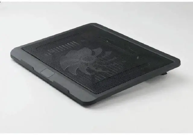 Alt view image 3 of 3 - N19 Black Slim Base 14 Inch Support Fan for Laptop Cooler Notebook USB Air Extracting Cooling Fan for Laptop Cool Fans Portable