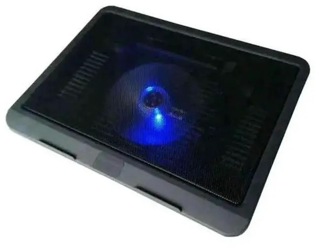 Alt view image 2 of 3 - N19 Black Slim Base 14 Inch Support Fan for Laptop Cooler Notebook USB Air Extracting Cooling Fan for Laptop Cool Fans Portable