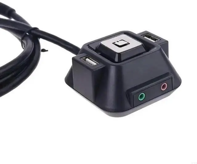 Alt view image 3 of 4 - Multifunctional USB 2.0 Computer PC Switch External Power On/Off Reset Button