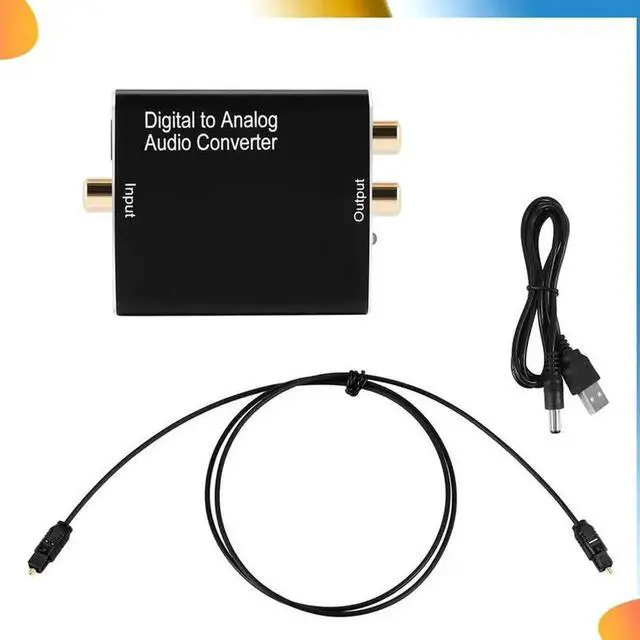 Alt view image 4 of 4 - Digital To Analog Audio Converter,DAC Digital SPDIF Optical To Analog L/R RCA & 3.5Mm AUX Stereo Audio Adapter
