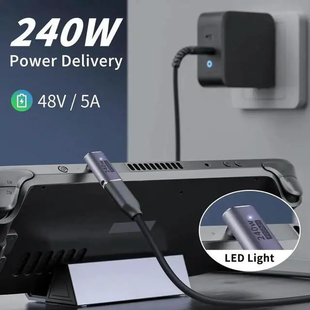 Alt view image 4 of 4 - 2pcs 240W USB 4 C 90 Degree Adapter Up Down Angle Type C Male to USB C Female 40Gbps 8K Connector for Thunderbolt MacBook Laptop