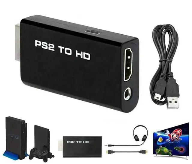 Alt view image 2 of 4 - PS2 to HDMI-compatible Adapter Converter 1080P Full HD Video Conversion Transmission Interface Game Console to HD TV Monitor