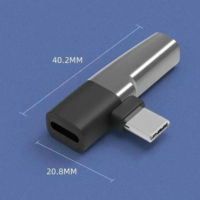 Alt view image 3 of 3 - USB C Splitter 2 in 1 Type C To 3.5mm Headphones Jack Audio Adapter For S24 S23 S22 S21 Ultra A54 15 Fast Charger