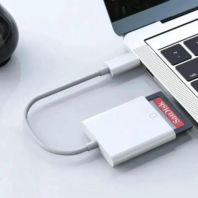 Main image of Mini USB-C Splitter Adapter, Type-C To SD/TF Card Reader, Laptop Accessories for PC Smart Phone with OTG Function