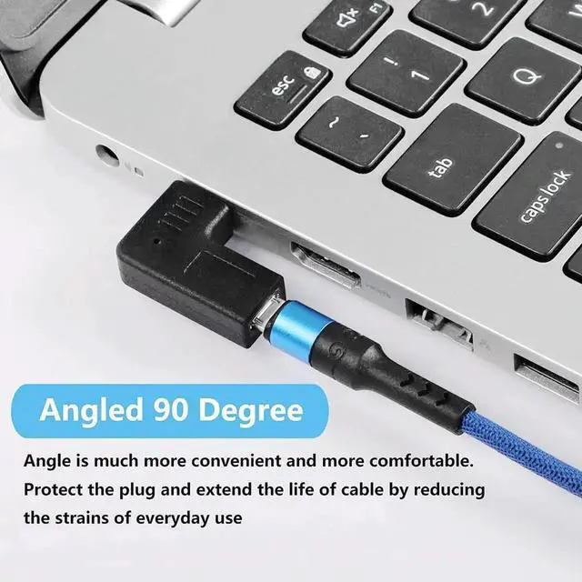 Alt view image 4 of 4 - 1pc 90 Degree Right Angle USB Type C Male to Mini 5 Pin USB Female Charge Data Sync Adapter Connector For Camera GPS Dash Cam