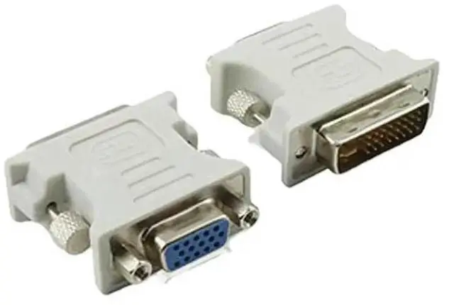 Main image of Connector Computer Monitor Video White Plastic Durable DVI 24+1 To VGA Female Multi-Purpose Converter Adapter Mini