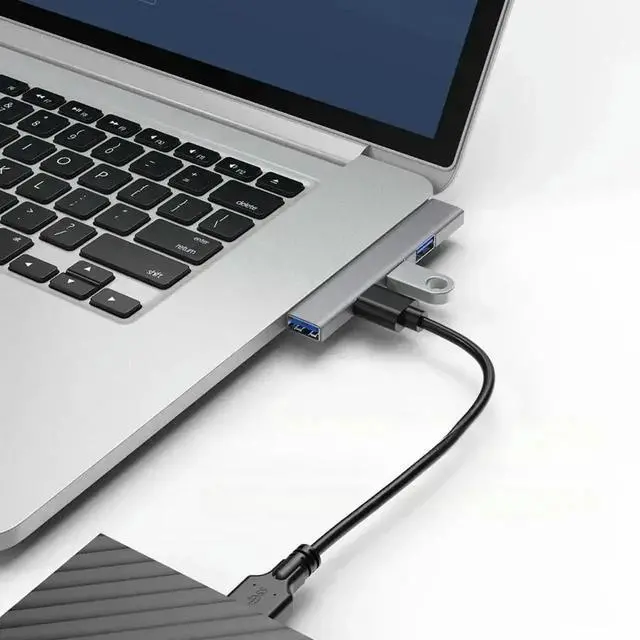 Alt view image 3 of 3 - 4 Port Multi USB Splitter OTG Adapter USB C HUB 3.0 Type C 3.1 For Computer Accessories 13 15 Air Pro