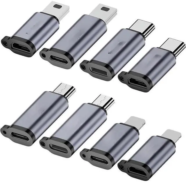 Main image of FOR 8pack USB C/Lighting to Micro USB Adapter Type C/Micro USB to Lighting Converter Micro USB/Lighting to USB C Extender, Micro