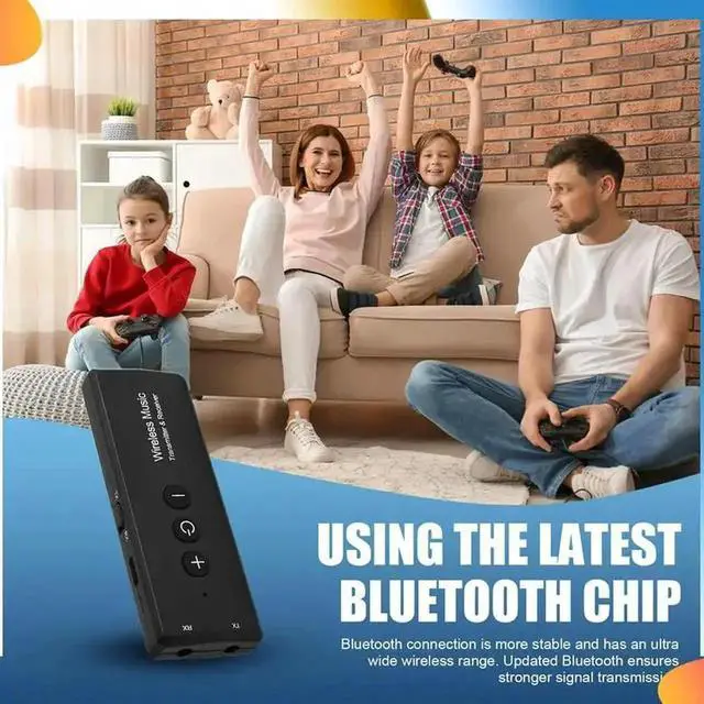 Alt view image 4 of 4 - Bluetooth 5.0 Transmitter Receiver 3-In-1, Wireless 3.5Mm Audio Adapter For TV PC Headphones Home Sounds System Car